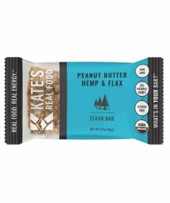 Food & Drink Single Bar | Peanut Butter Hemp & Flax By Kate's Real Food
