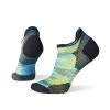 Women's Run Targeted Cushion Brush Stroke Print Low Ankle Socks By Smartwool