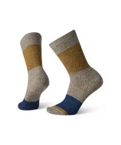 Smartwool Women's Everyday Color Block Cable Crew Socks By Darn Tough ACCESSORIES