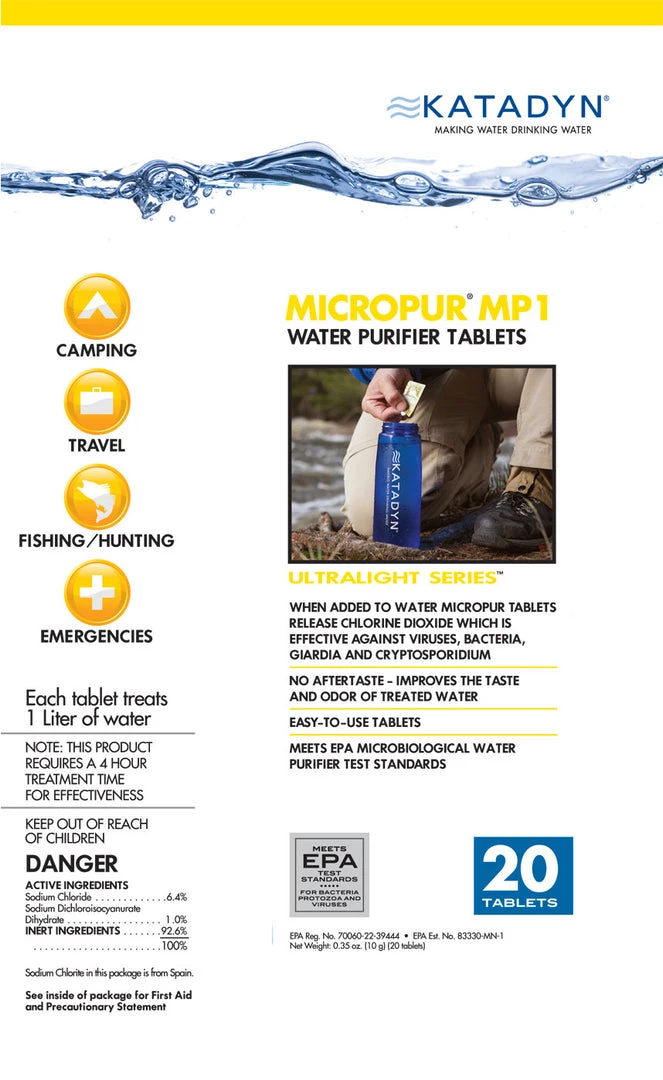 Micropur MP1 Purification Tablets By Katadyn 1 Micropur MP1 Purification Tablets By Katadyn